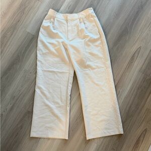 Abercrombie & Fitch Cream High-Rise Trousers